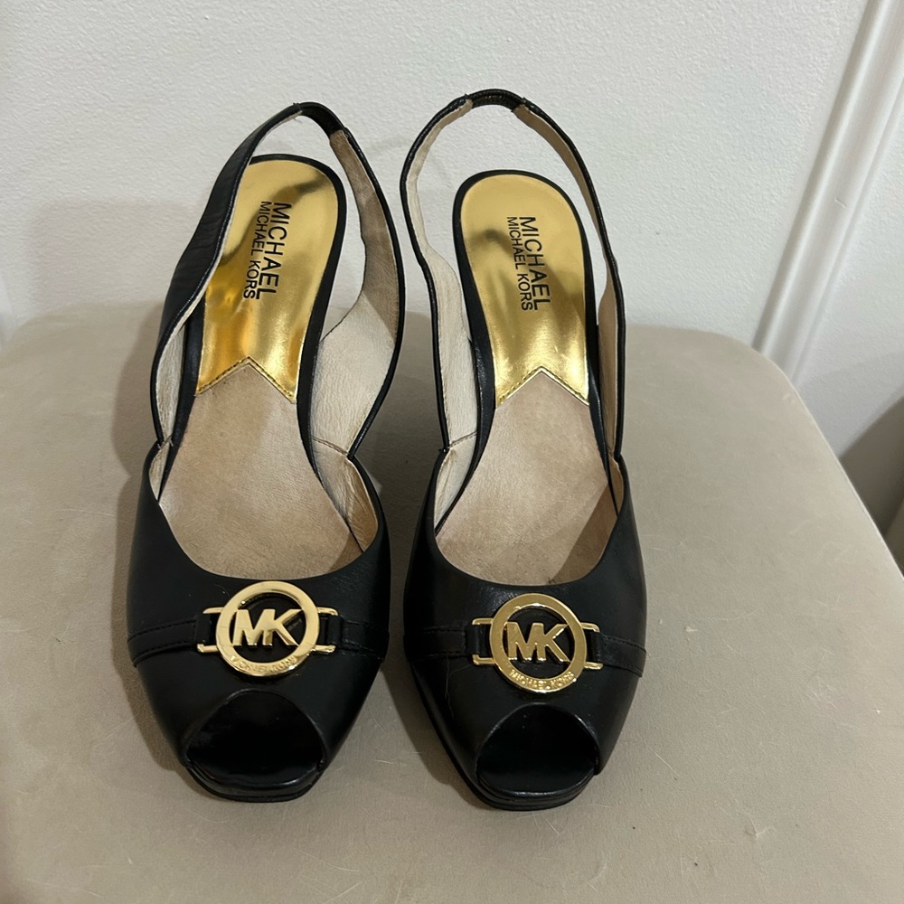 Michael Kors Platform Wedge -Size 8.5 Black